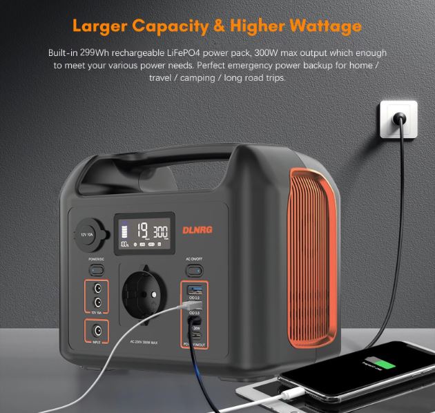 320 Wh LiFePo4 Charging station