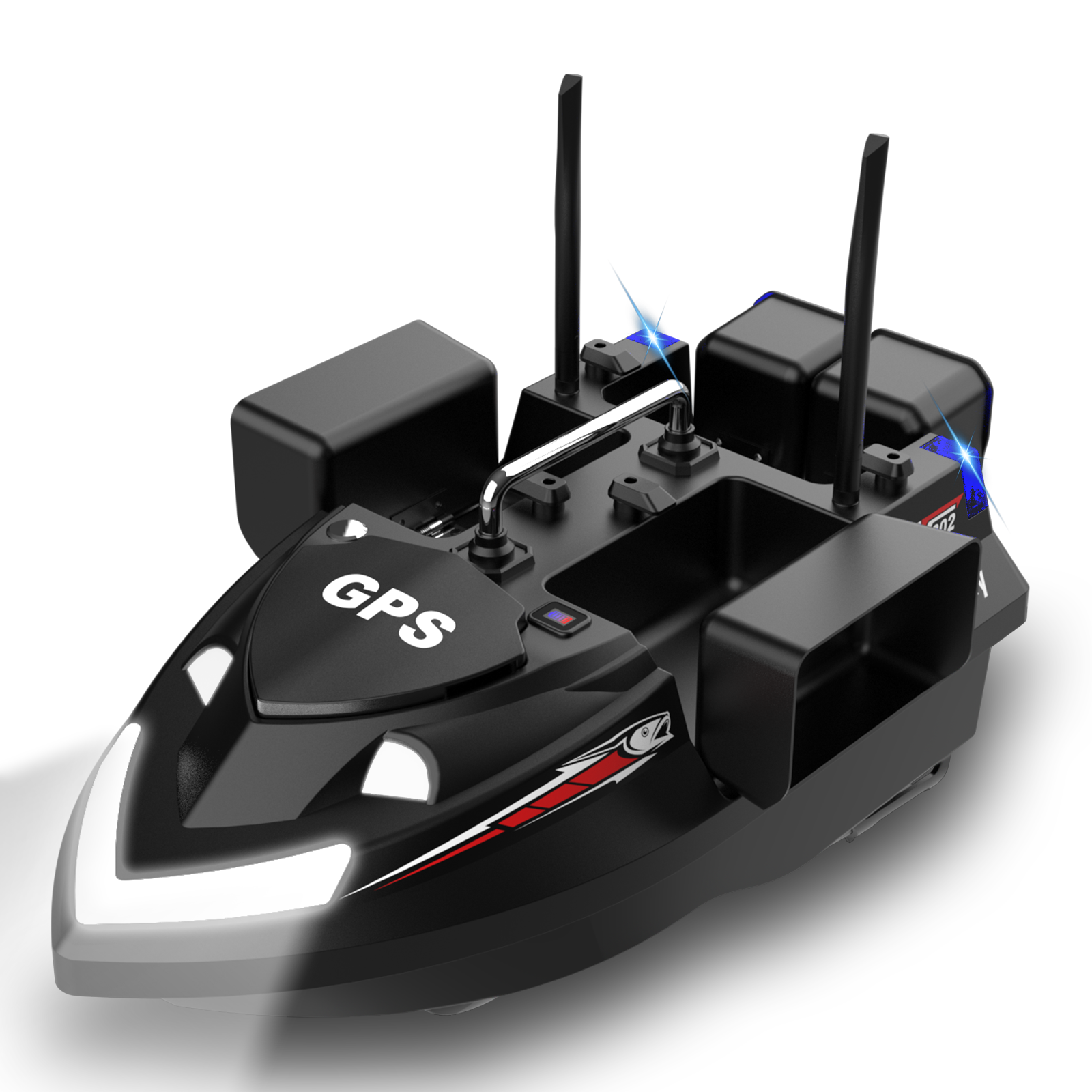 Bateau Appât Télécommandé GPS Pour Pêche En Mer - Charge 8 Kg, Portée 600 M, Neuf Sous Emballage